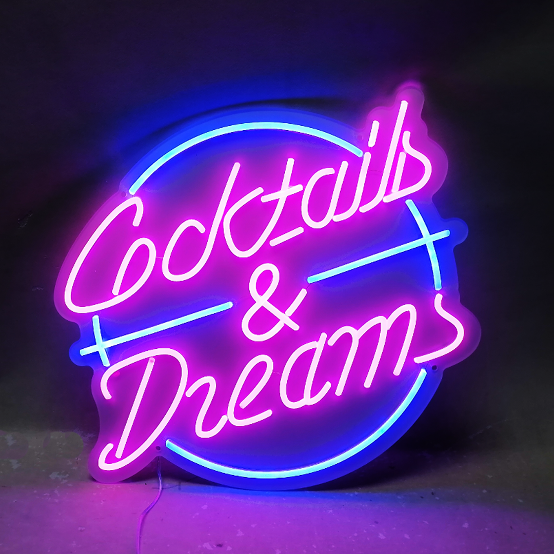 Cocktails and Dreams Neon Light | Little Rae Neon Signs