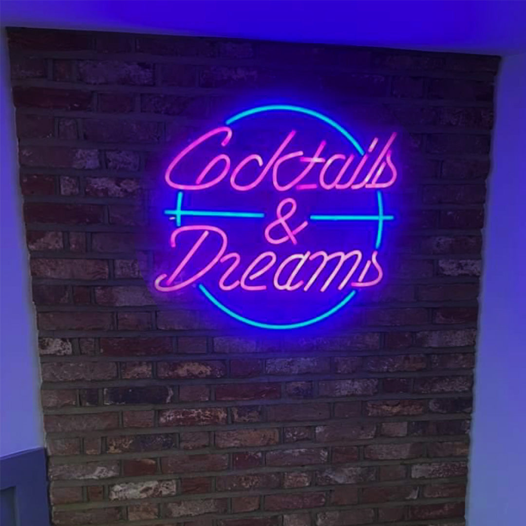Cocktails and Dreams Neon Sign