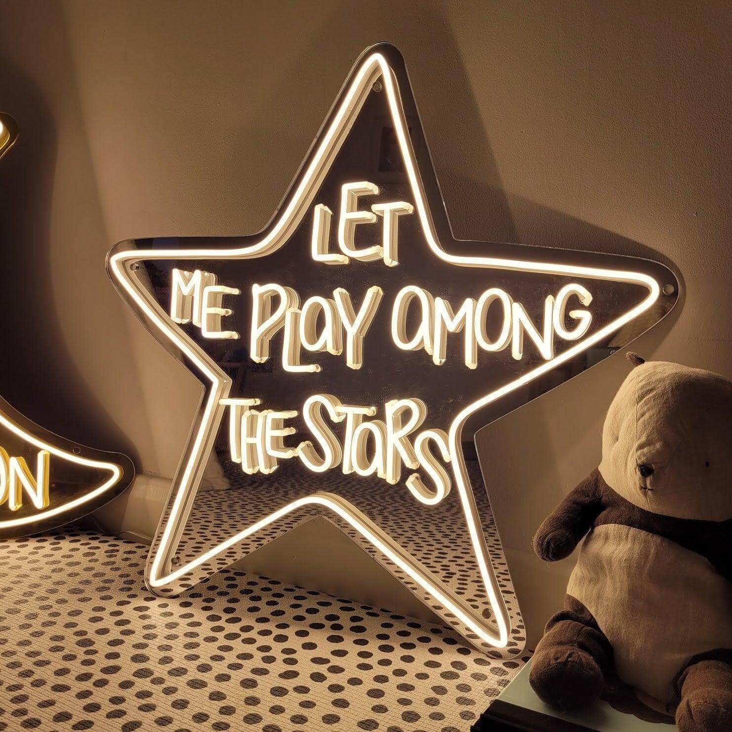 FLY ME TO THE MOON, LET ME PLAY AMONG THE STARS - Little Rae Neon Signs