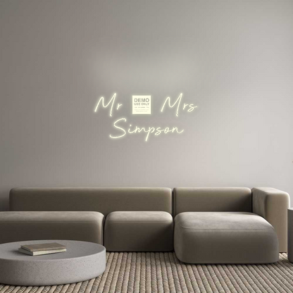 Custom Neon: Mr & Mrs
Sim...