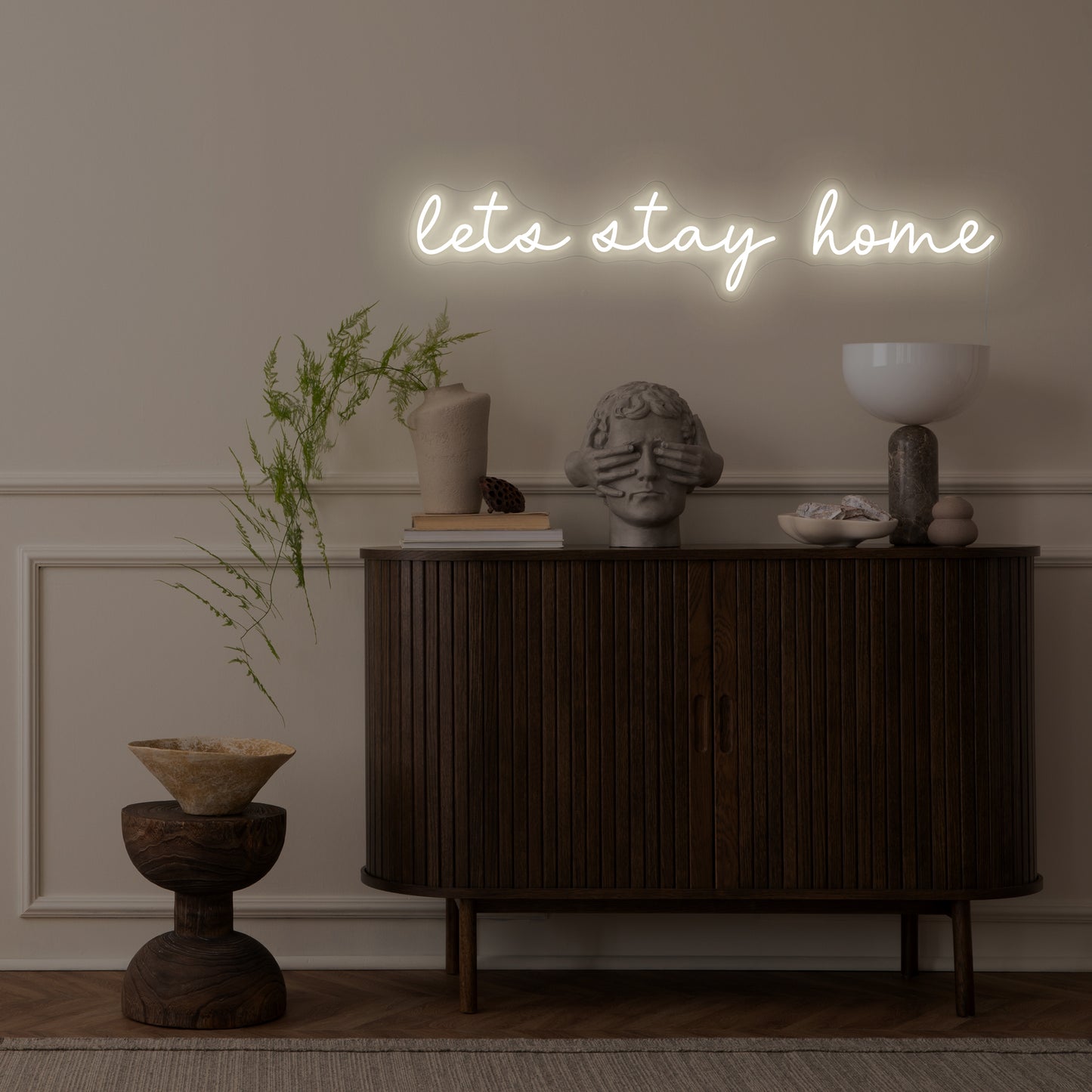 Lets stay home sign