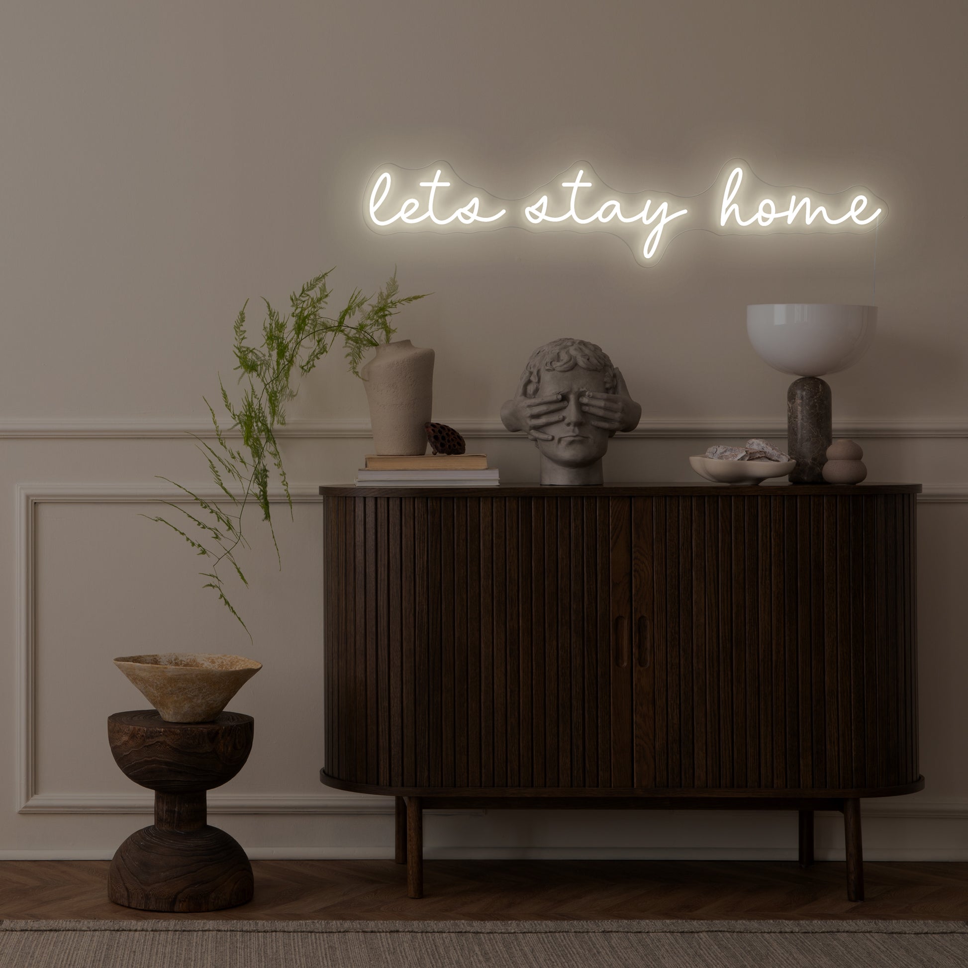 Lets stay home sign