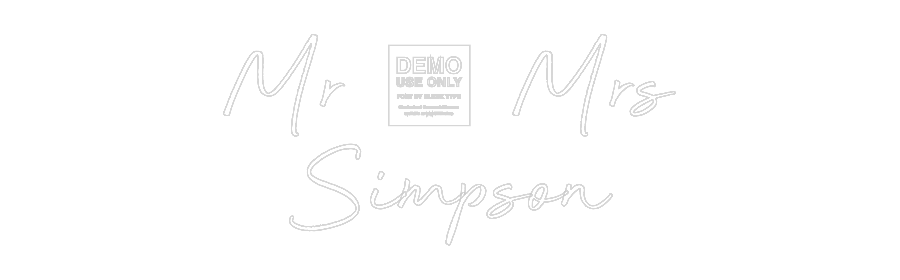 Custom Neon: Mr & Mrs
Sim...