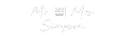 Custom Neon: Mr & Mrs
Sim...