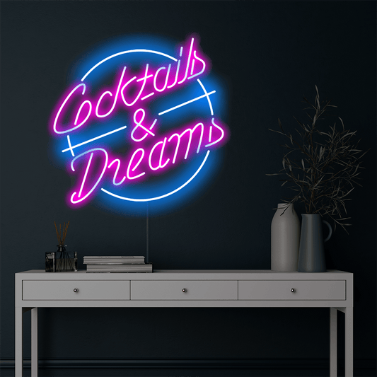 Cocktails and Dreams - Little Rae Neon Signs